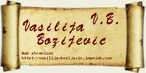 Vasilija Božijević vizit kartica